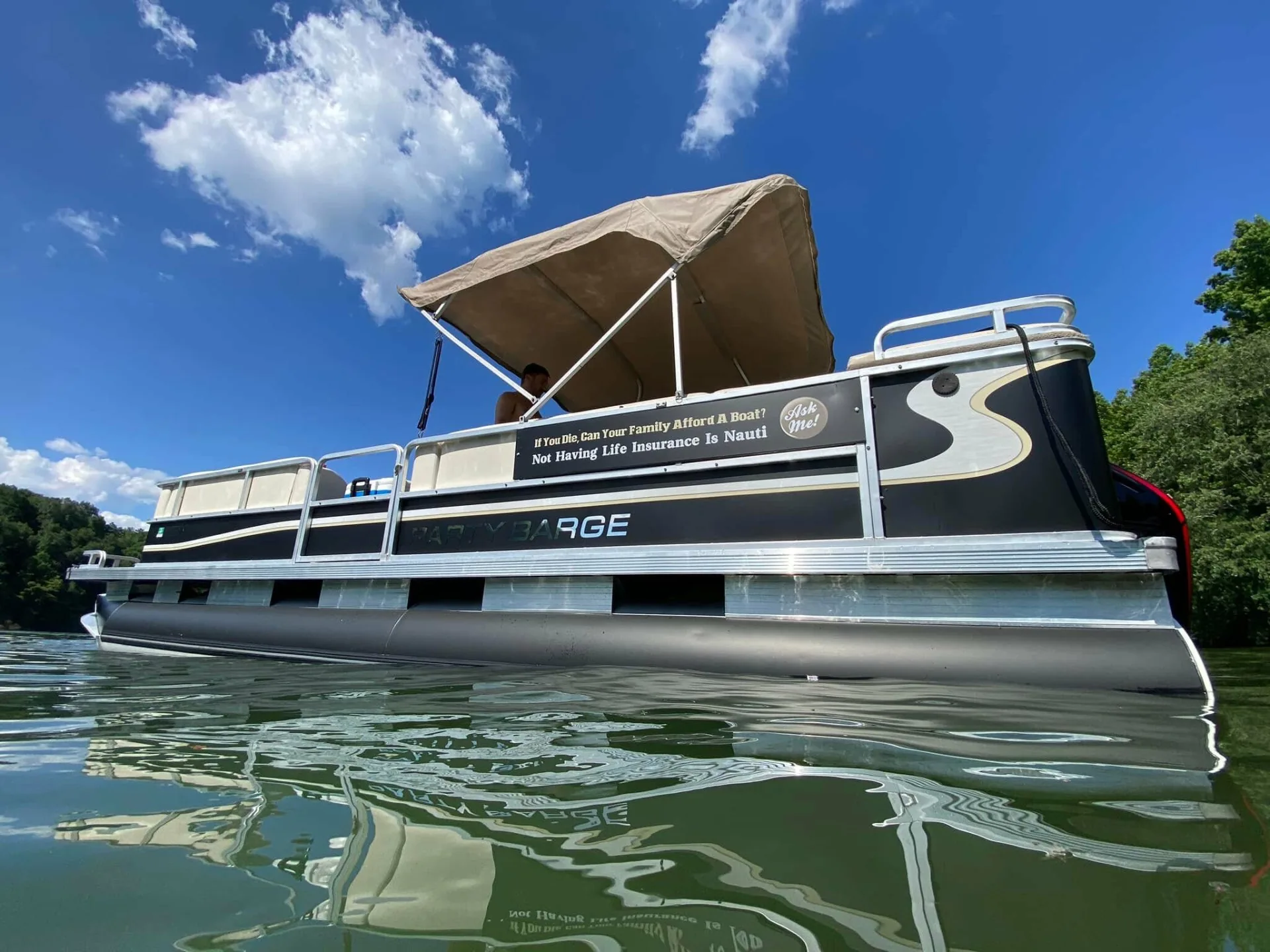Party Barge pontoon boat wrap