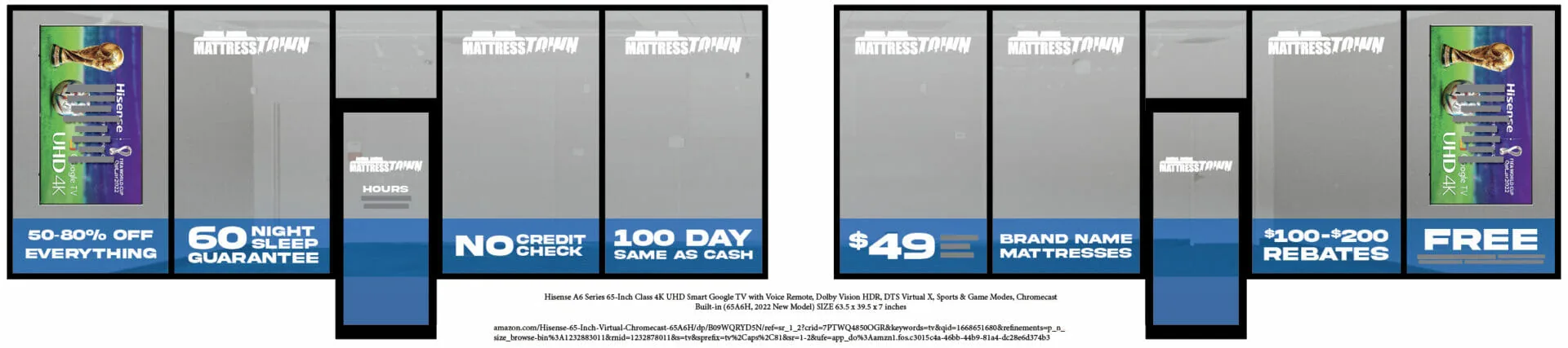 Mattress Town - Window Graphics
