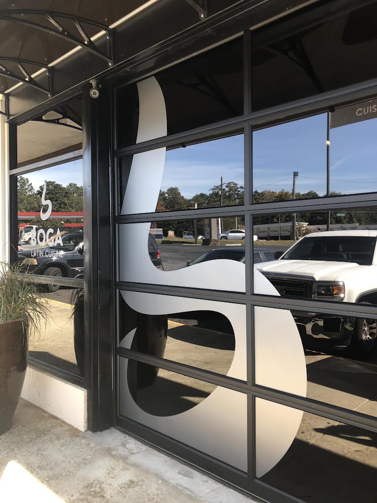 BOGA door graphics close-up