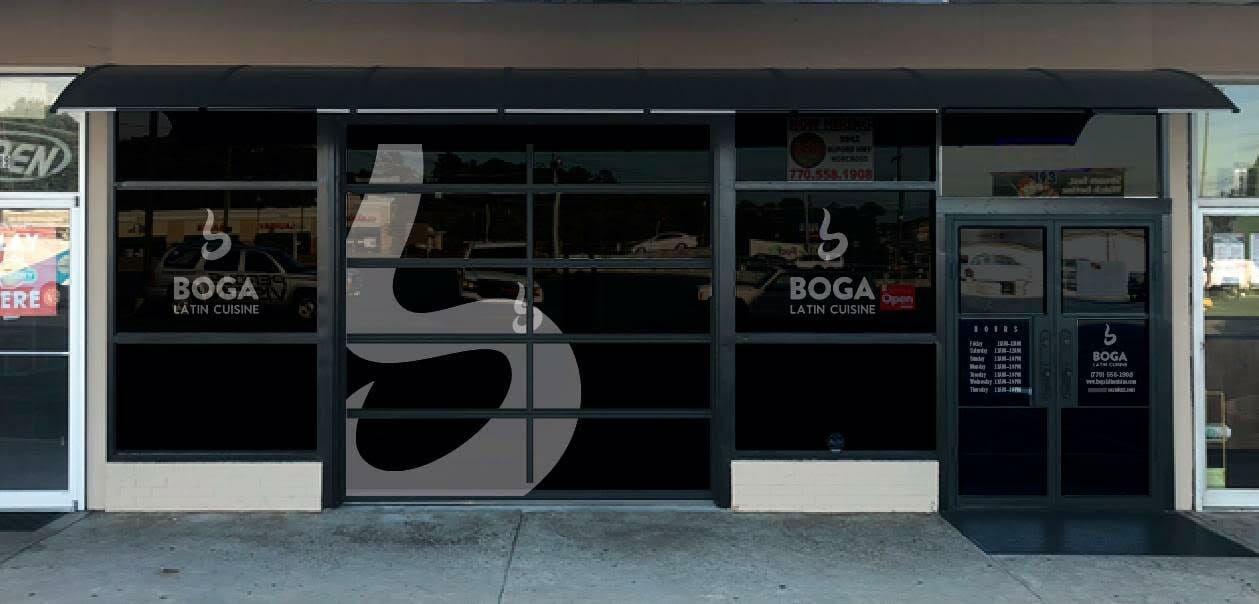 BOGA Latin Cuisine - Complete Storefront Graphics