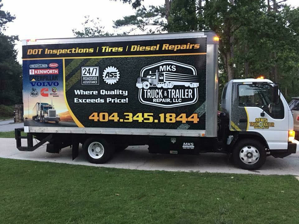 MKS Truck & Trailer Repair commercial fleet wrap