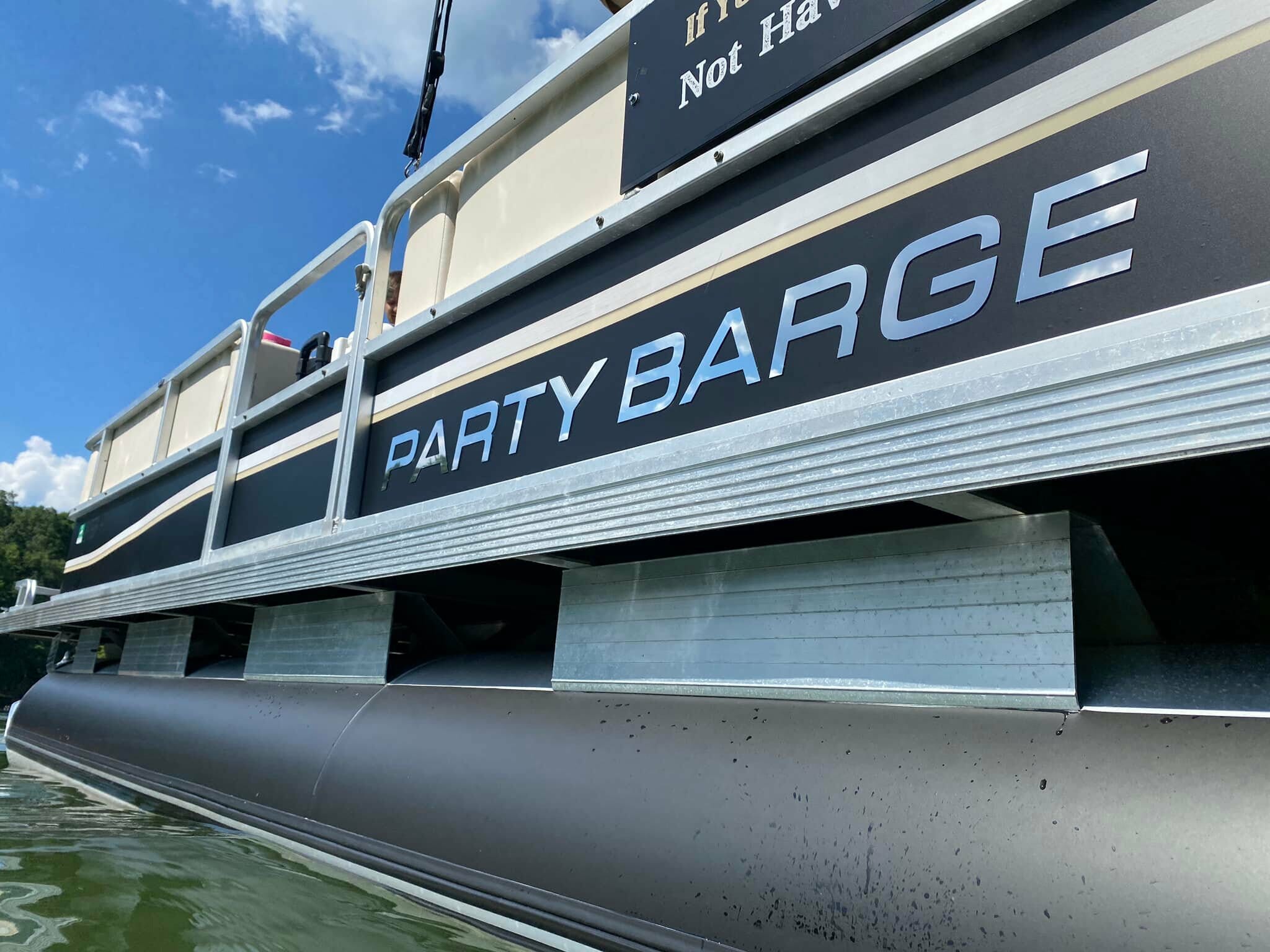 Party Barge branding detail